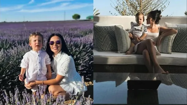 Лунін вийшов погуляти з сином у незвично жахливу погоду – мама зафіксувала парочку на мільйон