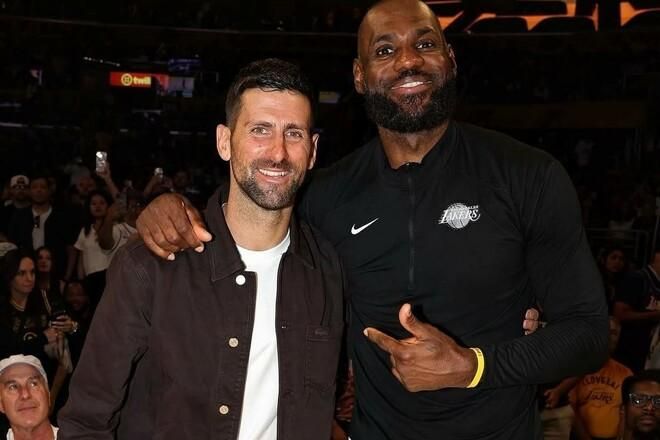 Саміт GOAT'ів у Лос-Анджелесі: Джокович отримав корону від Дончича на очах у Леброна