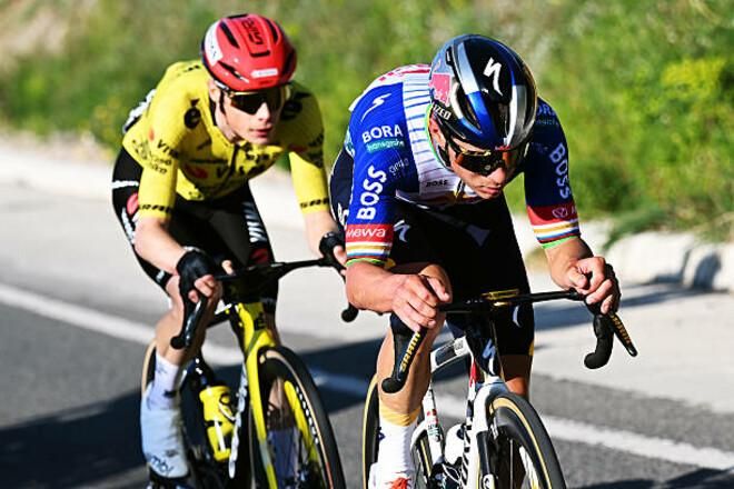 Не поділили асфальт: як Евенпул і Вінгегор подарували перемогу Годону на Вуельті Каталонії